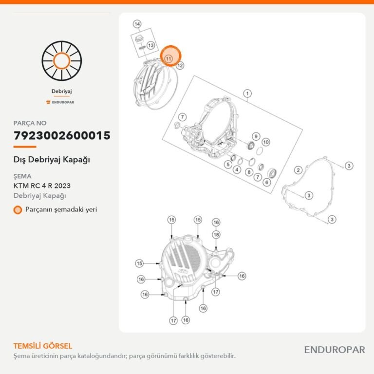 Dış Debriyaj Kapağı 7923002600015 parça şeması