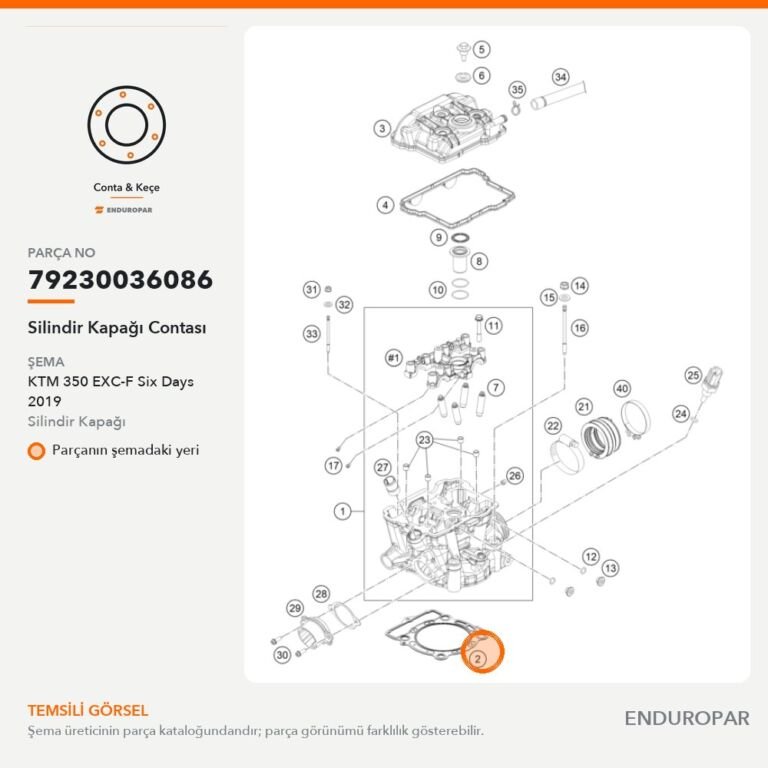 Silindir Kapağı Contası 79230036086 parça şeması