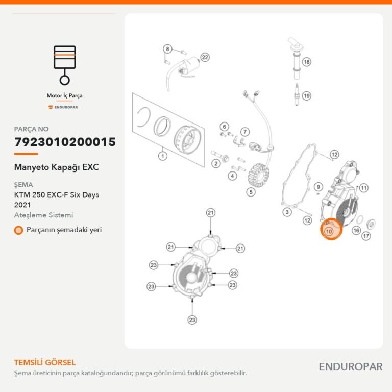 Manyeto Kapağı EXC 7923010200015 parça şeması