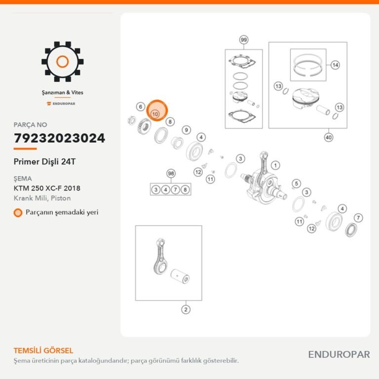 Primer Dişli 24T 79232023024 parça şeması