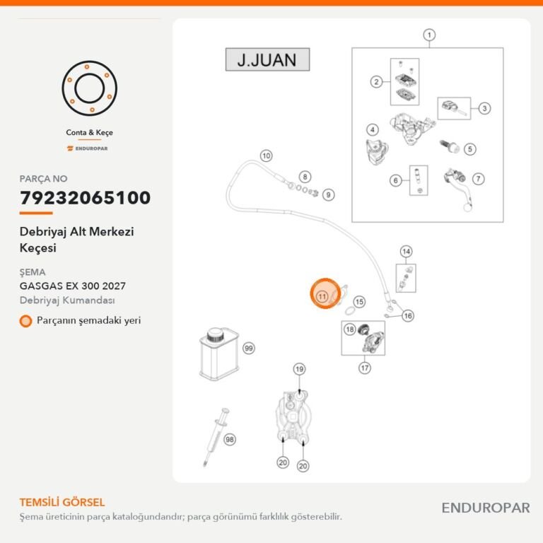 Debriyaj Alt Merkezi Keçesi 79232065100 parça şeması