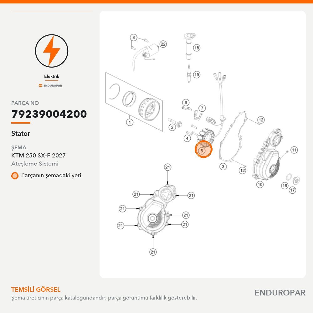 Stator 79239004200 parça şeması