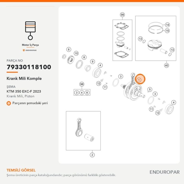 Krank Mili Komple 79330118100 parça şeması
