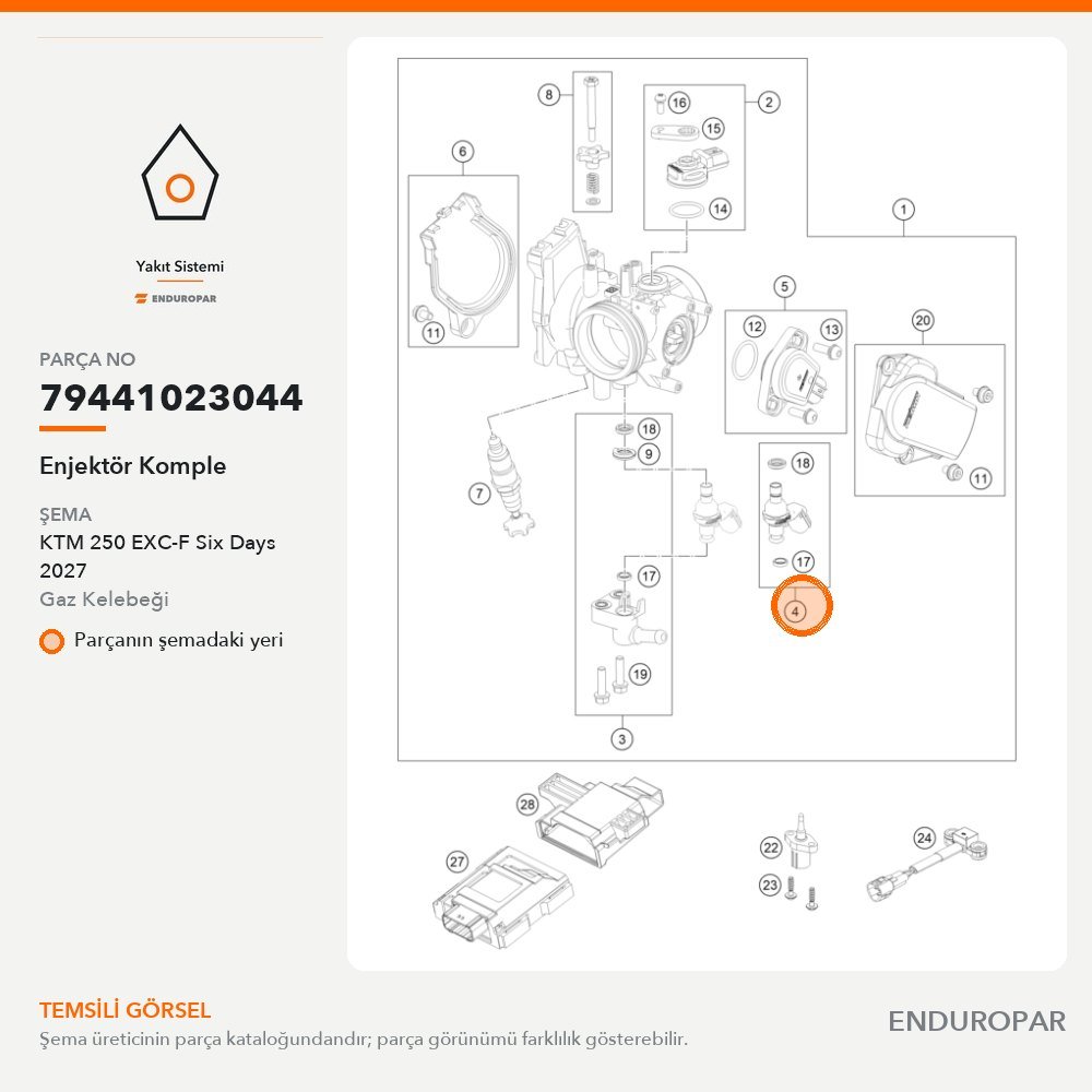 Enjektör Komple 79441023044 parça şeması