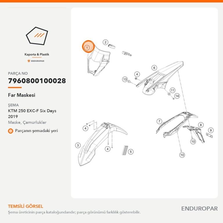 Far Maskesi 7960800100028 parça şeması