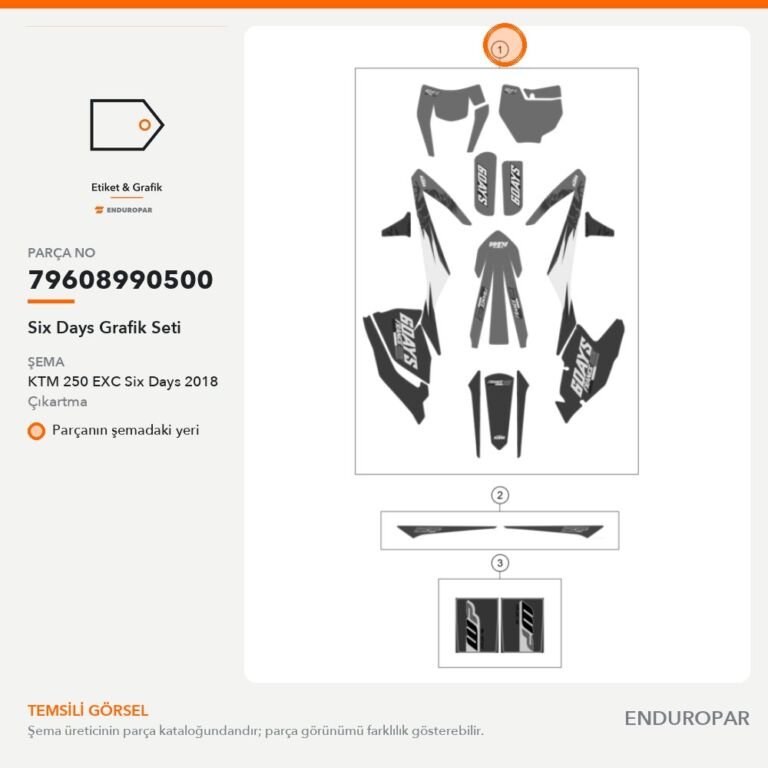 Six Days Grafik Seti 79608990500 parça şeması