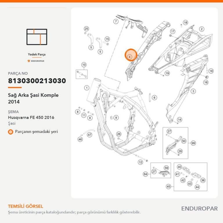 Sağ Arka Şasi Komple 2014 8130300213030 parça şeması