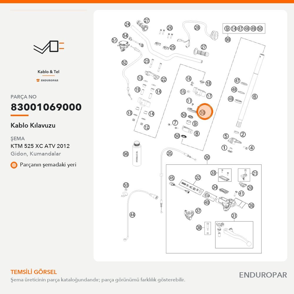 Kablo Kılavuzu 83001069000 parça şeması