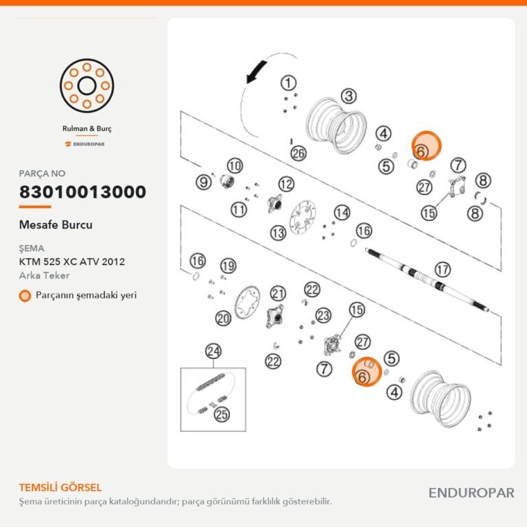 Mesafe Burcu 83010013000 parça şeması
