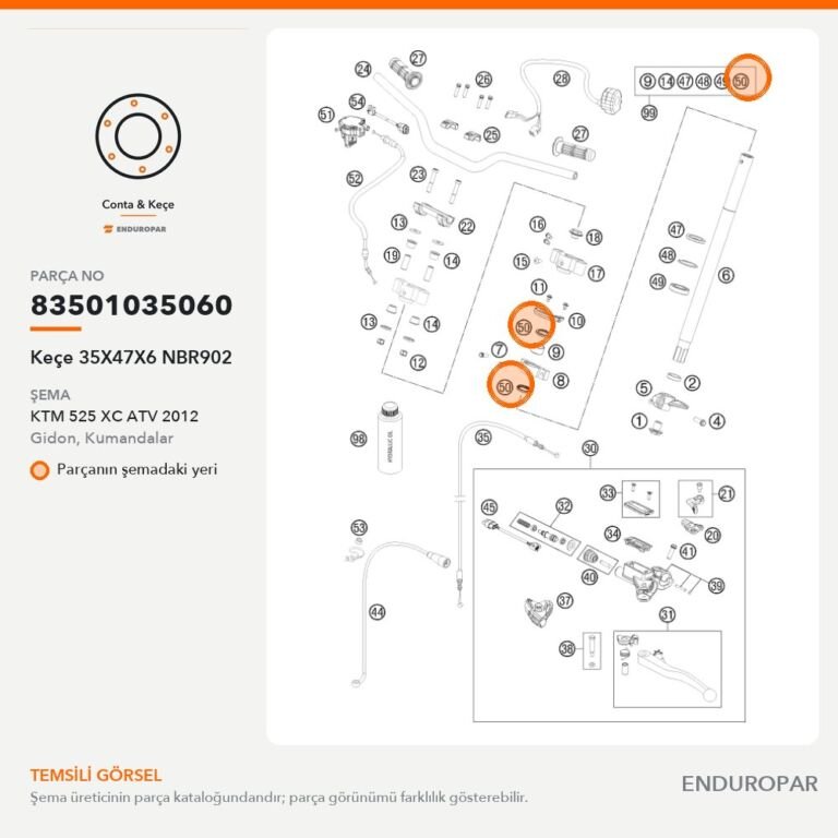Keçe 35X47X6 NBR902 83501035060 parça şeması