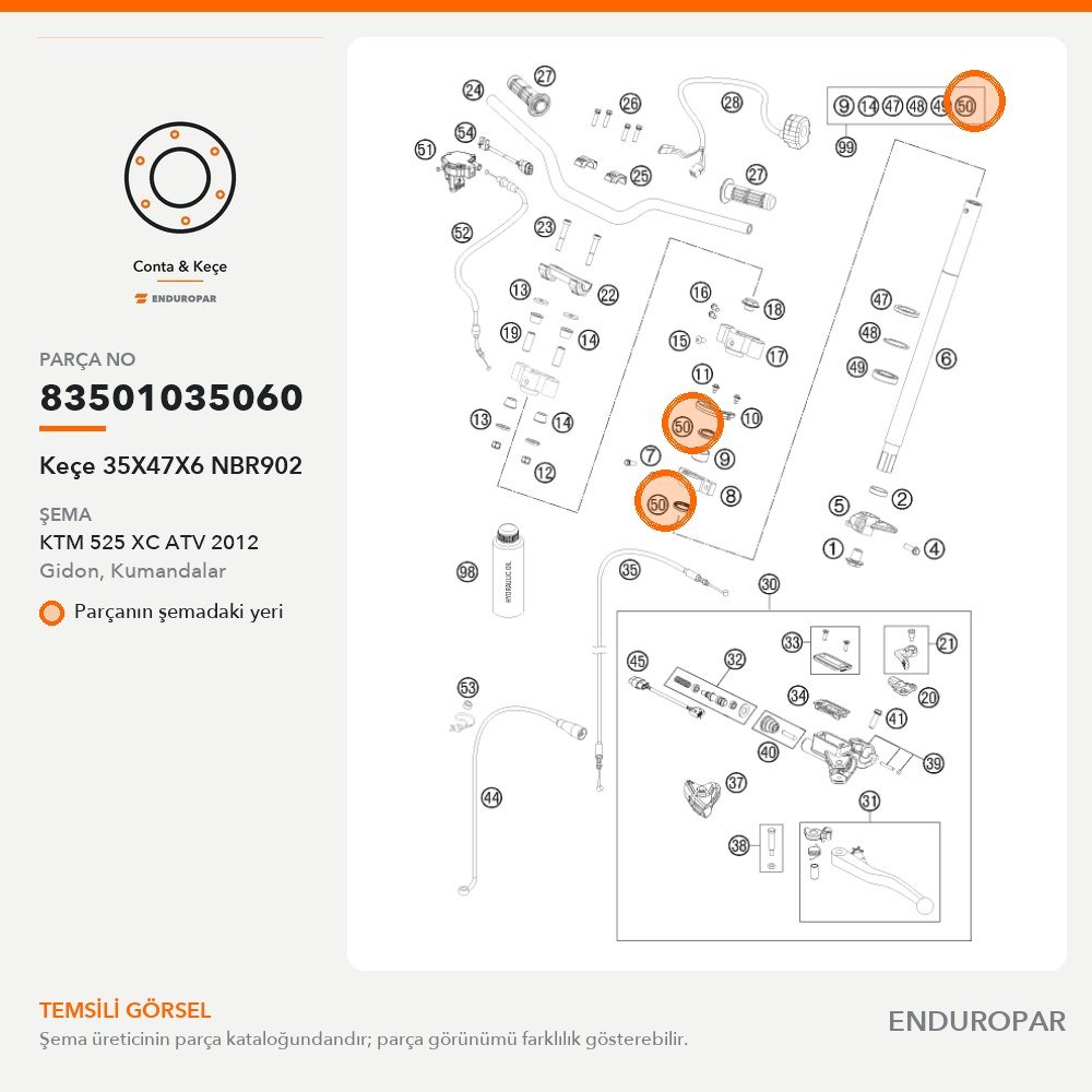 Keçe 35X47X6 NBR902 83501035060 parça şeması