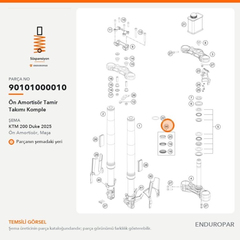 Ön Amortisör Tamir Takımı Komple 90101000010 parça şeması