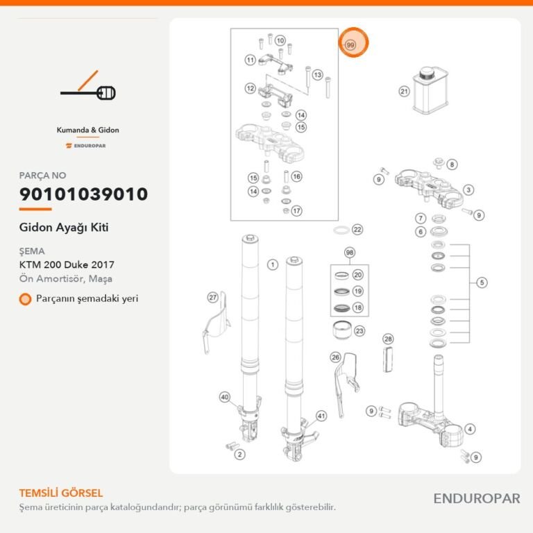 Gidon Ayağı Kiti 90101039010 parça şeması