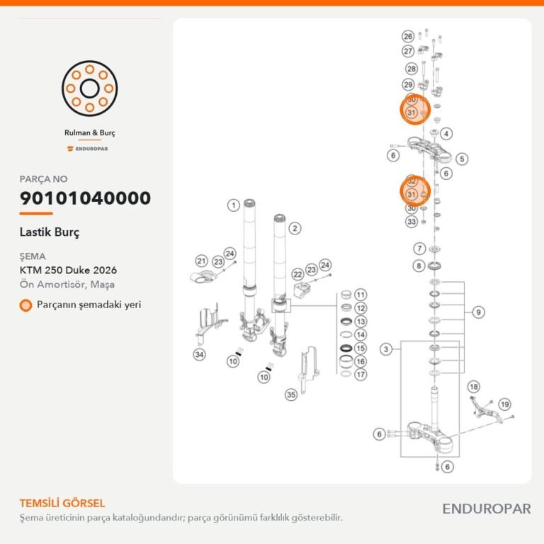 Lastik Burç 90101040000 parça şeması