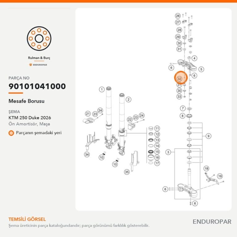 Mesafe Borusu 90101041000 parça şeması