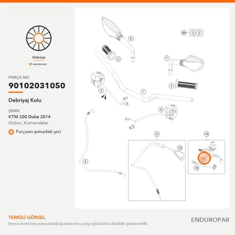 Debriyaj Kolu 90102031050 parça şeması
