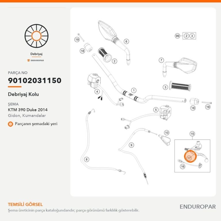 Debriyaj Kolu 90102031150 parça şeması