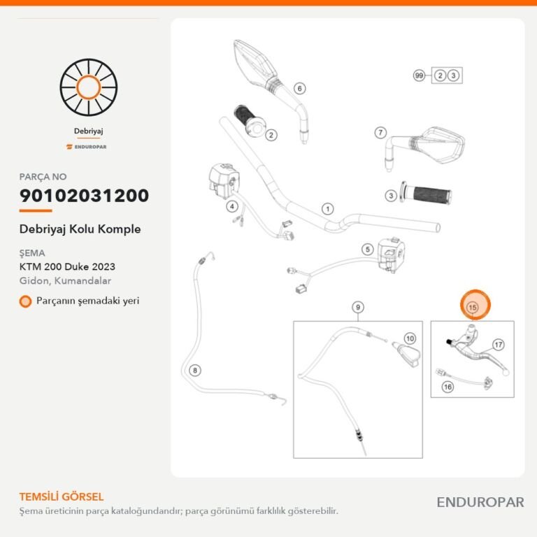 Debriyaj Kolu Komple 90102031200 parça şeması