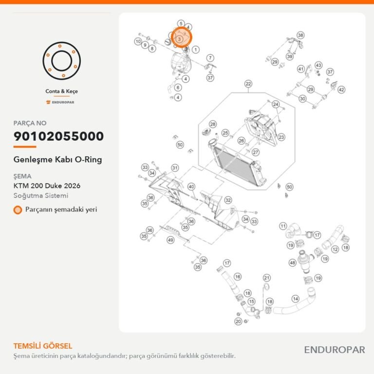Genleşme Kabı O-Ring 90102055000 parça şeması