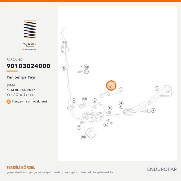 Yan Sehpa Yayı 90103024000 parça şeması