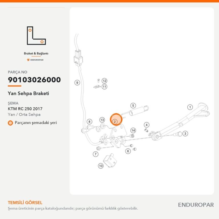 Yan Sehpa Braketi 90103026000 parça şeması