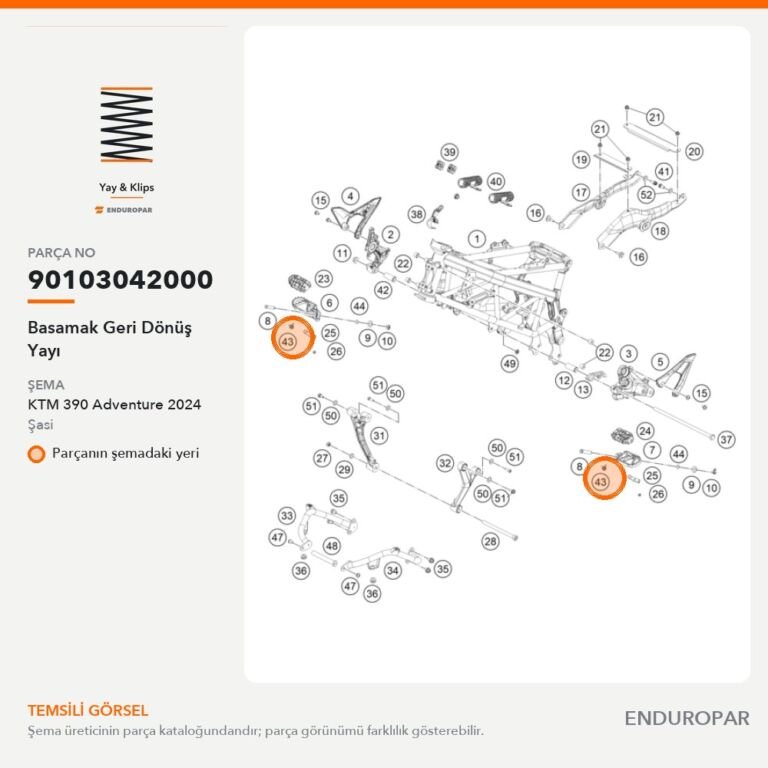 Basamak Geri Dönüş Yayı 90103042000 parça şeması