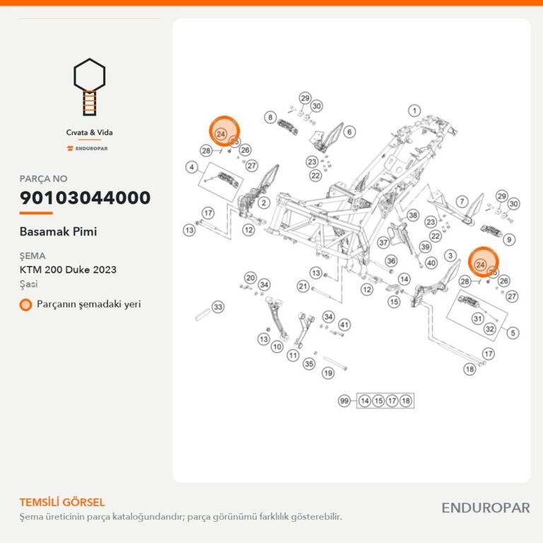 Basamak Pimi 90103044000 parça şeması