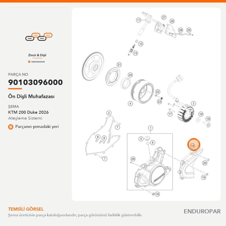 Ön Dişli Muhafazası 90103096000 parça şeması