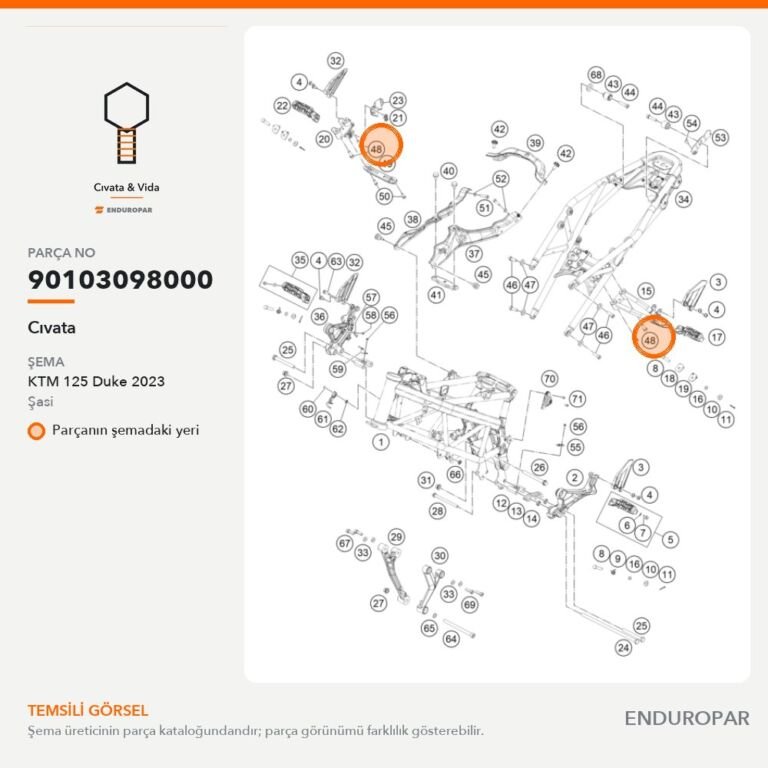 Cıvata 90103098000 parça şeması