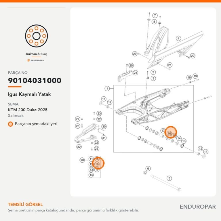 Igus Kaymalı Yatak 90104031000 parça şeması