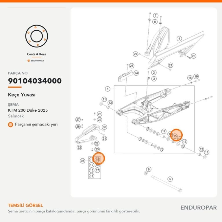 Keçe Yuvası 90104034000 parça şeması
