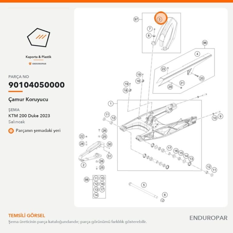 Çamur Koruyucu 90104050000 parça şeması