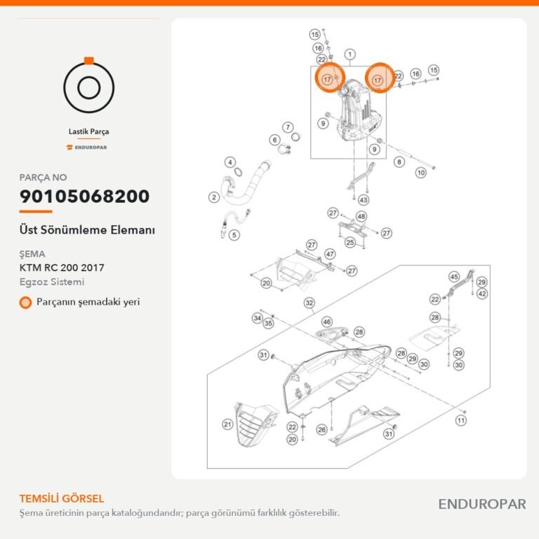 Üst Sönümleme Elemanı 90105068200 parça şeması