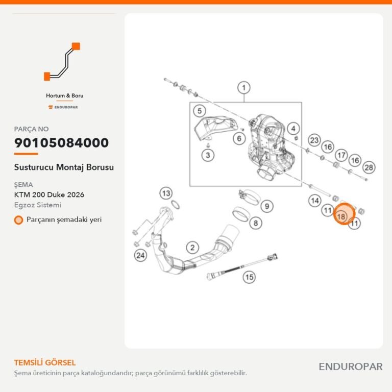 Susturucu Montaj Borusu 90105084000 parça şeması