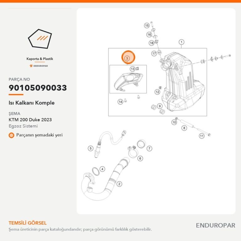 Isı Kalkanı Komple 90105090033 parça şeması