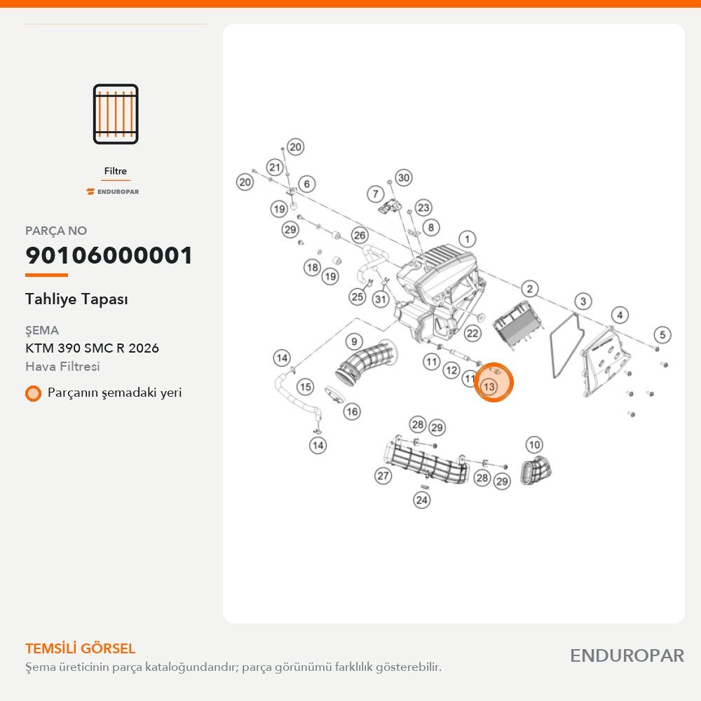Tahliye Tapası 90106000001 parça şeması
