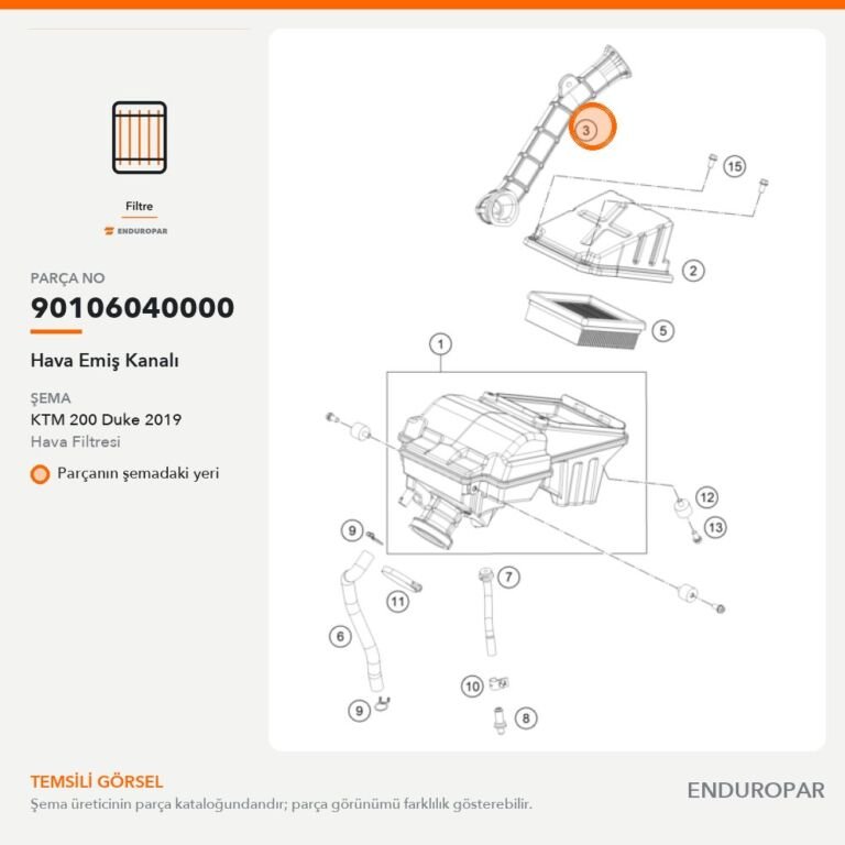 Hava Emiş Kanalı 90106040000 parça şeması