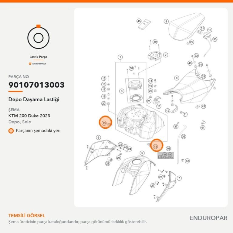 Depo Dayama Lastiği 90107013003 parça şeması