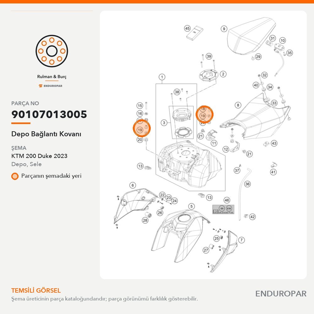 Depo Bağlantı Kovanı 90107013005 parça şeması