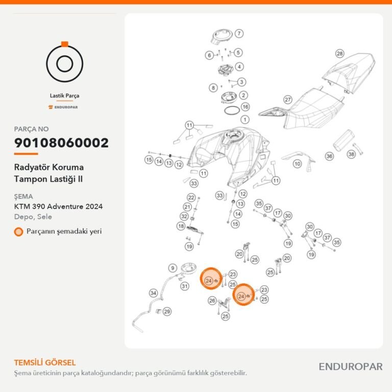 Radyatör Koruma Tampon Lastiği II 90108060002 parça şeması