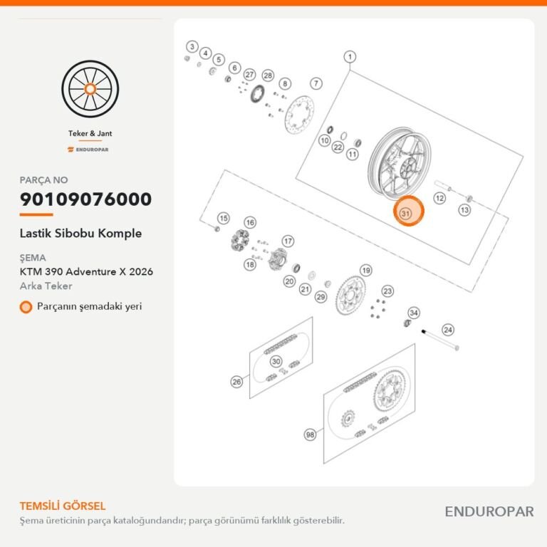Lastik Sibobu Komple 90109076000 parça şeması