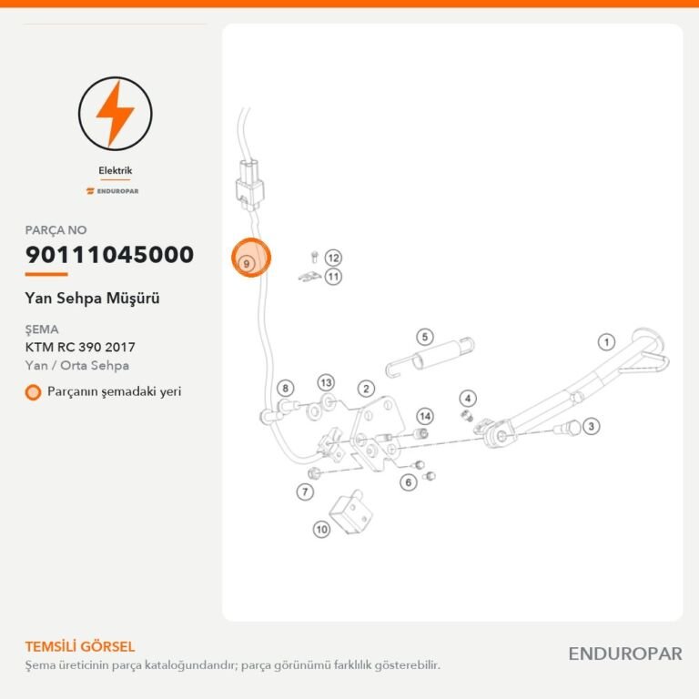 Yan Sehpa Müşürü 90111045000 parça şeması