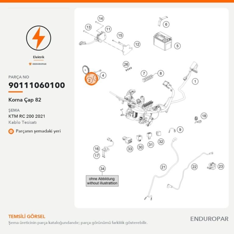 Korna Çap 82 90111060100 parça şeması