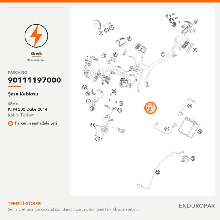 Şase Kablosu 90111197000 parça şeması