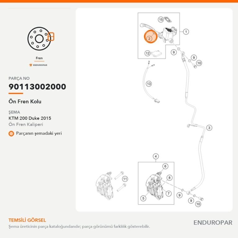 Ön Fren Kolu 90113002000 parça şeması