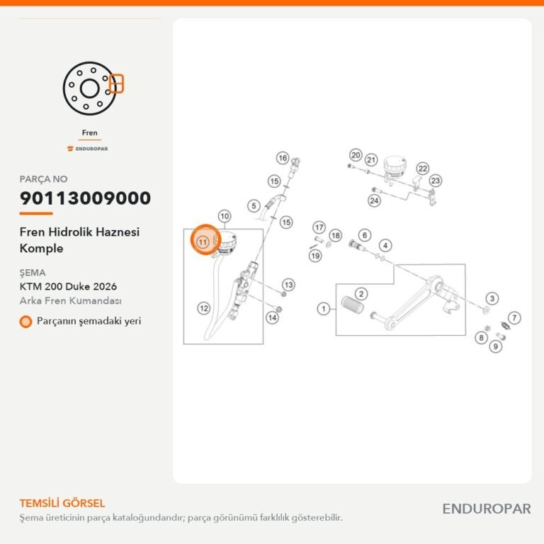 Fren Hidrolik Haznesi Komple 90113009000 parça şeması