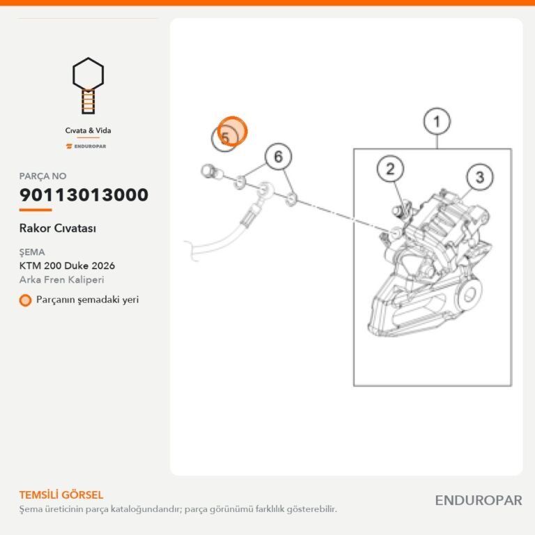 Rakor Cıvatası 90113013000 parça şeması