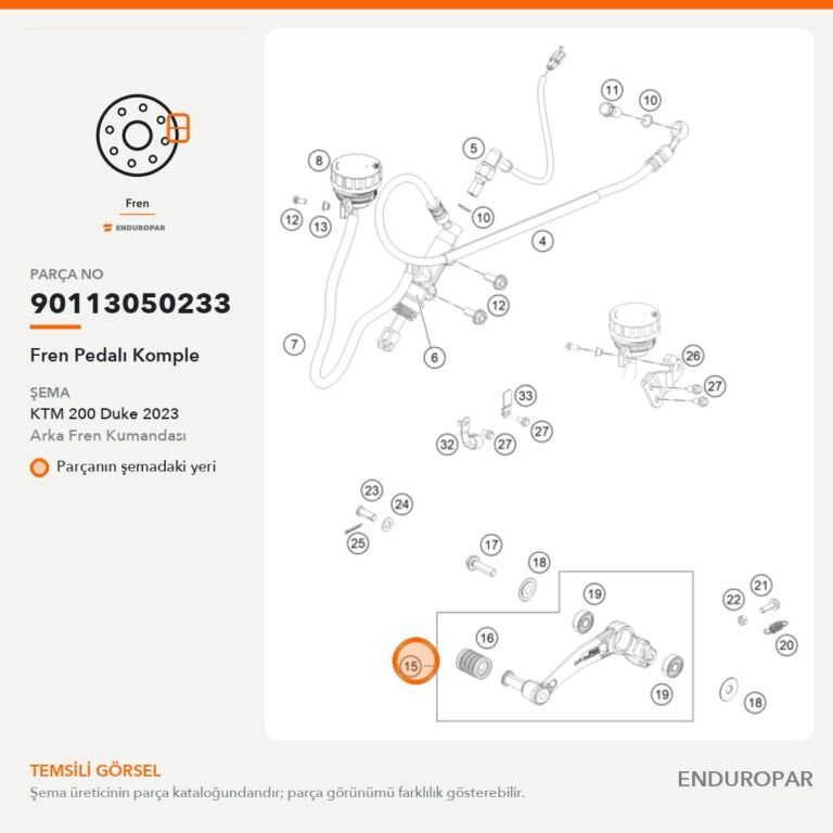 Fren Pedalı Komple 90113050233 parça şeması