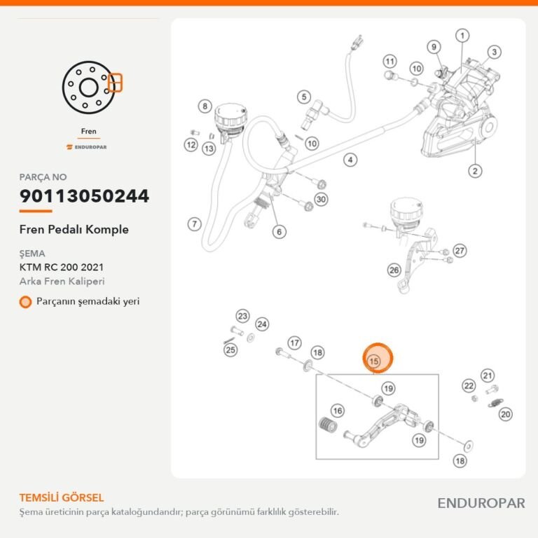 Fren Pedalı Komple 90113050244 parça şeması