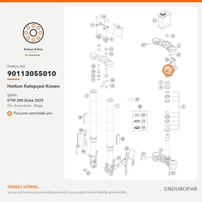 Hortum Kelepçesi Kovanı 90113055010 parça şeması